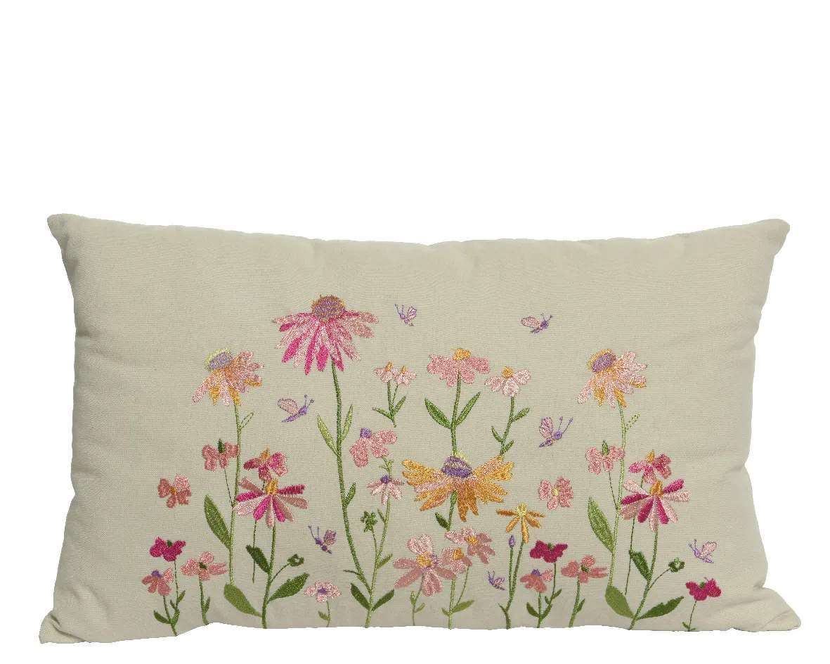  Pude - Blomsterbroderi
